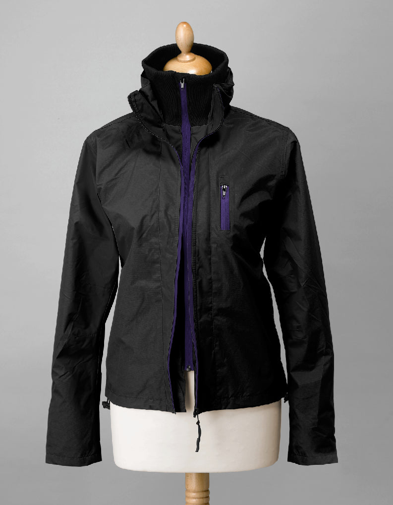 <img src= ”black_funnel.jpg” alt = “Funnel neck jacket black” / >