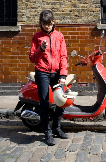 Funnel Neck Lightweight Scooter Jacket - Men's Black - Armadillo ...